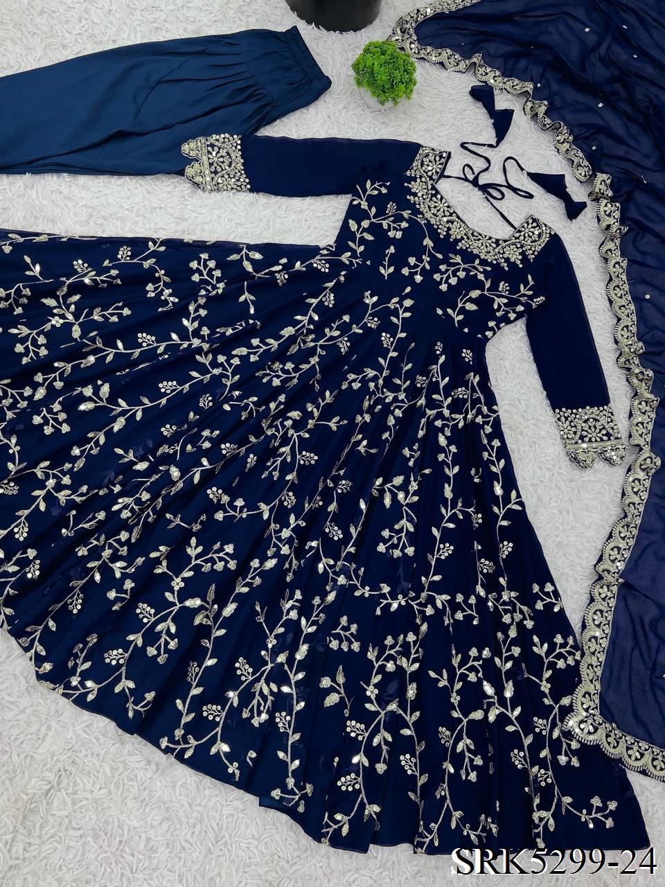 Shariska Anarkali Dark Blue