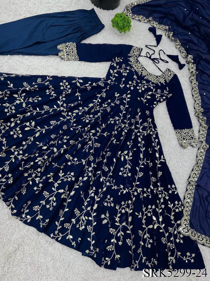 Shariska Anarkali Dark Blue