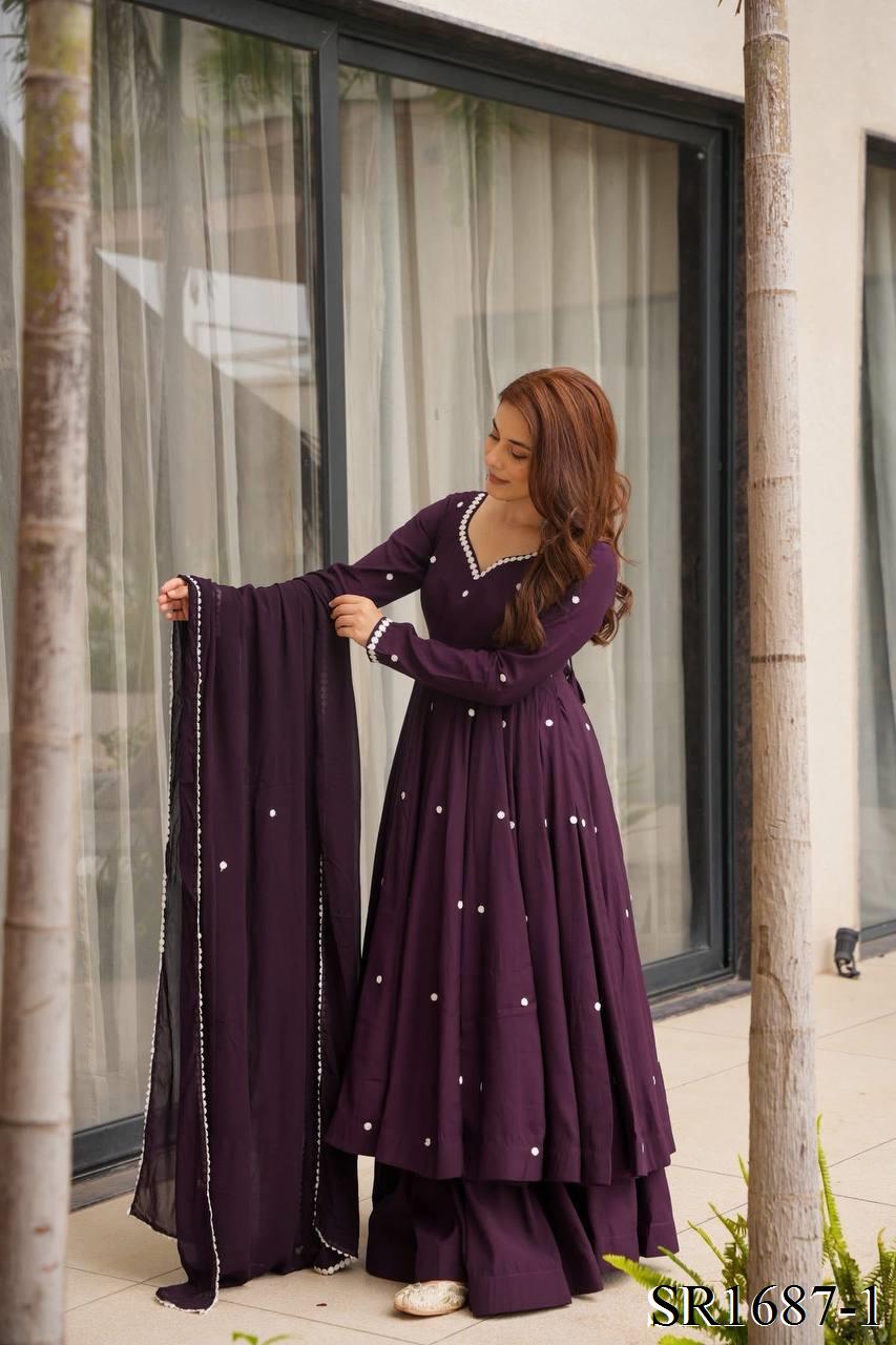 Vanya Anarkali Purple