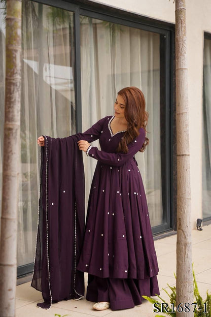 Vanya Anarkali Purple
