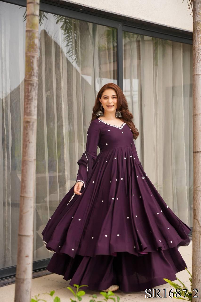 Vanya Anarkali Purple