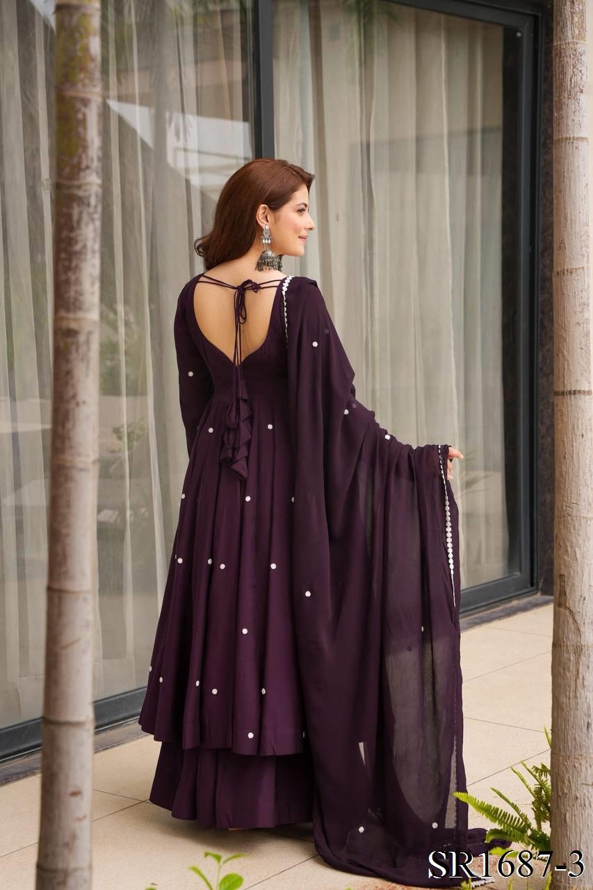 Vanya Anarkali Purple