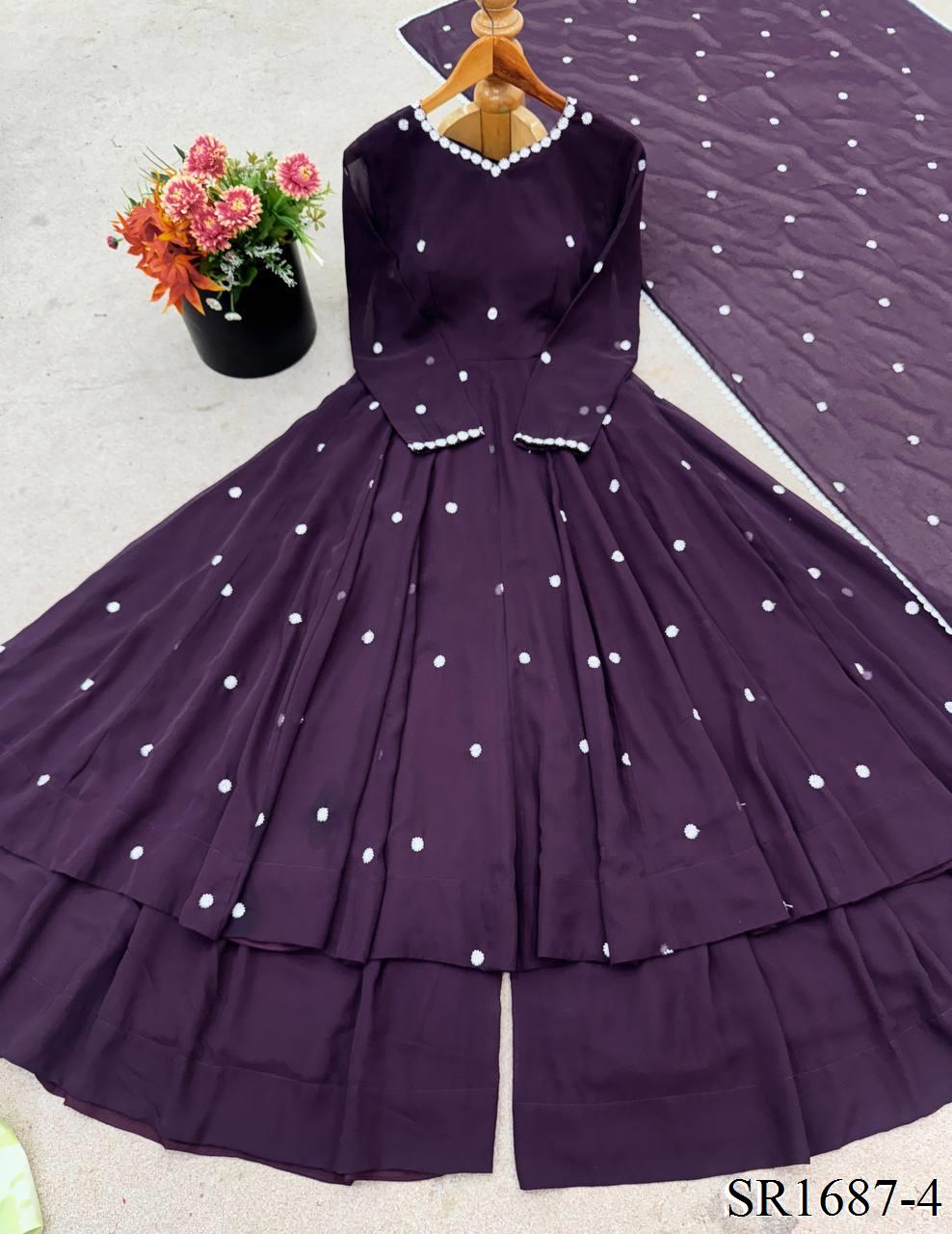 Vanya Anarkali Purple