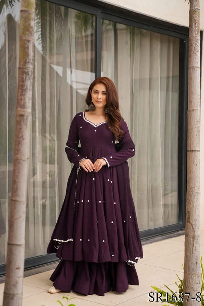 Vanya Anarkali Purple