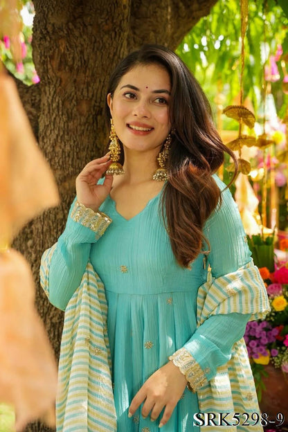Nyla Anarkali Blue