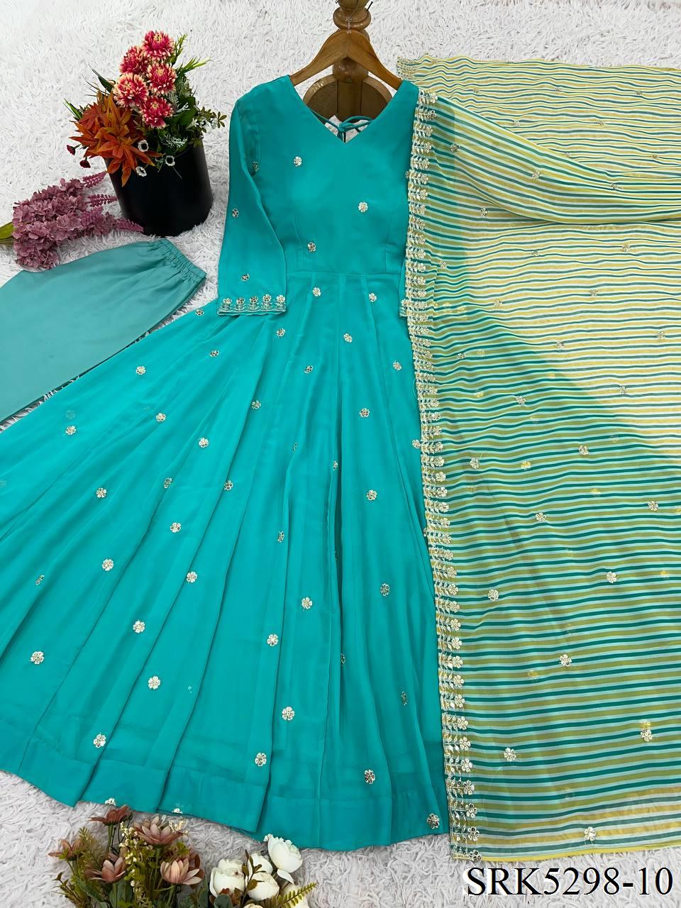 Nyla Anarkali Blue