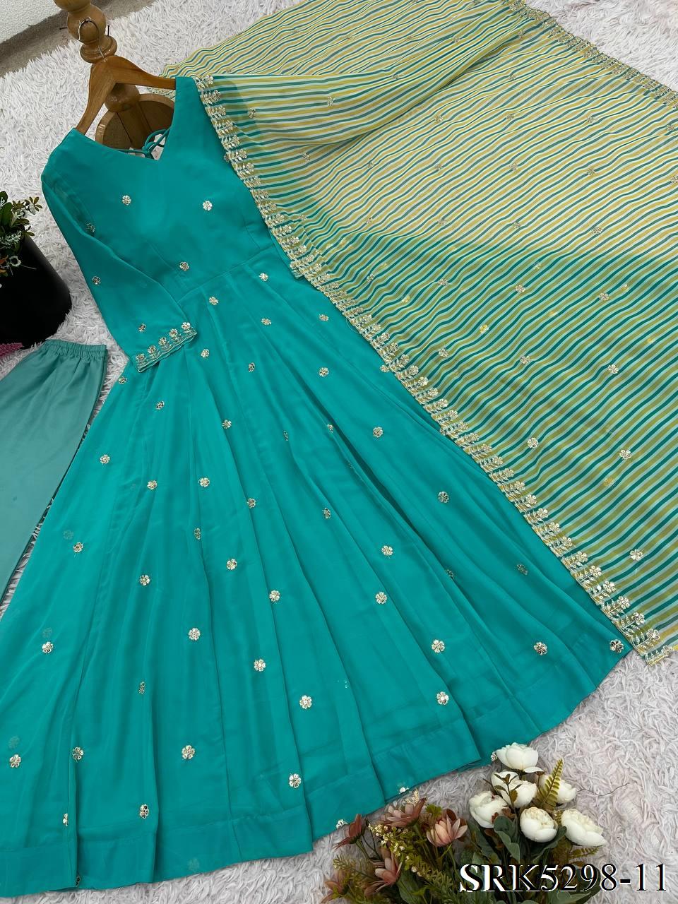 Nyla Anarkali Blue