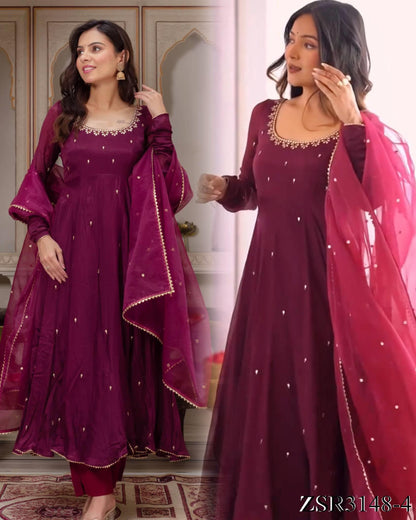 Laila Anarkali Purple