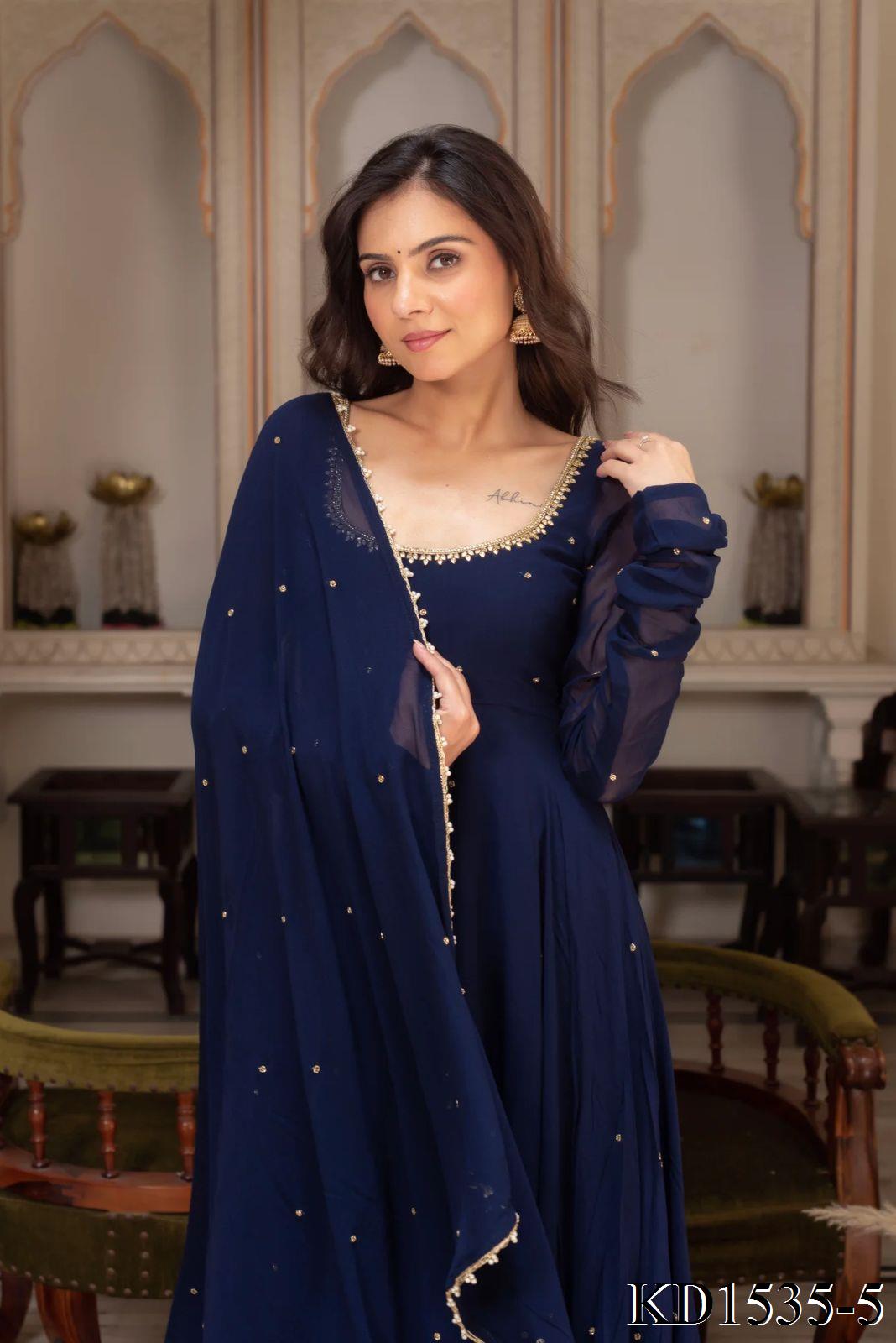 Zara Anarkali Blue