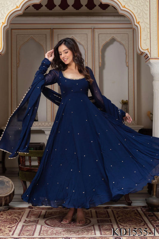 Zara Anarkali Blue
