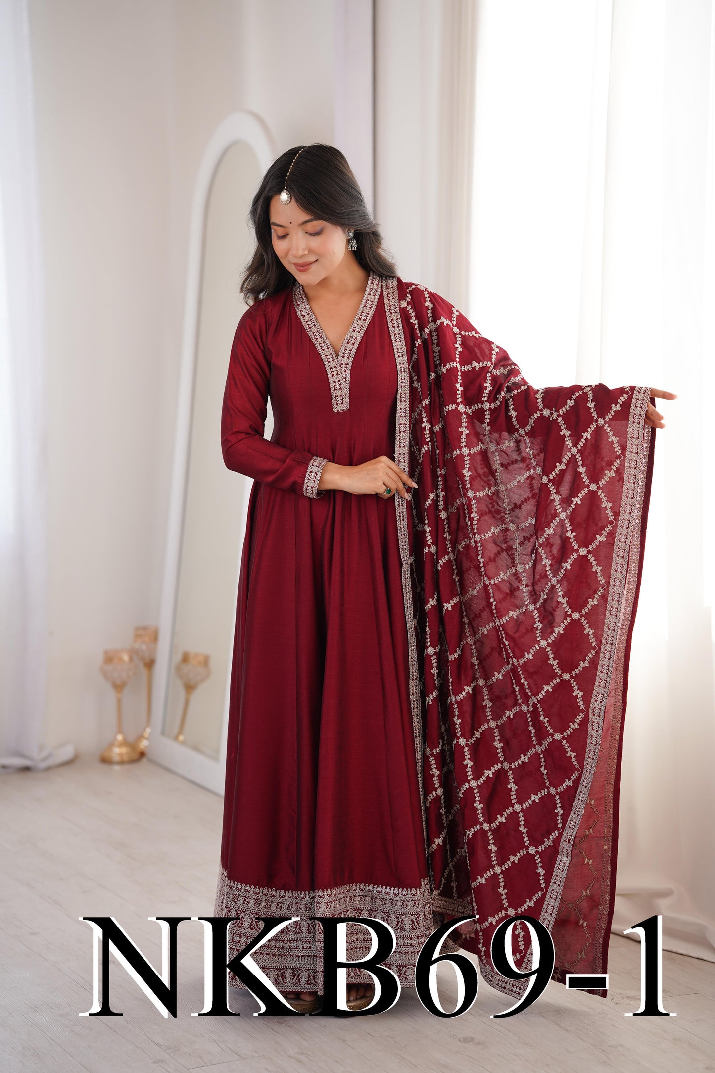 Sena Anarkali Maroon