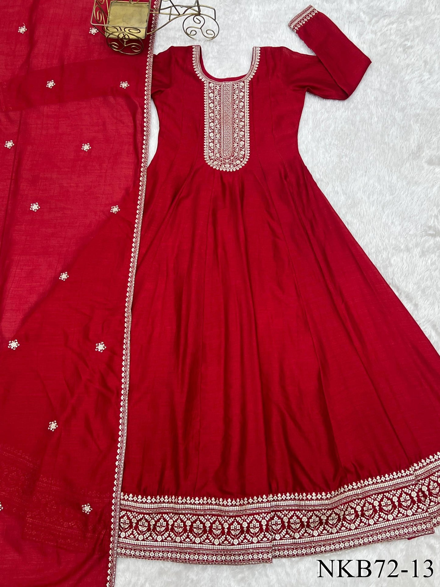 Imai Salwar Red