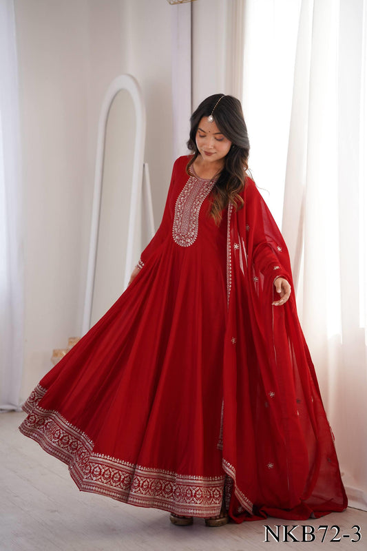 Imai Salwar Red