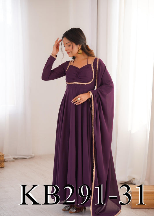 Laya Anarkali Purple