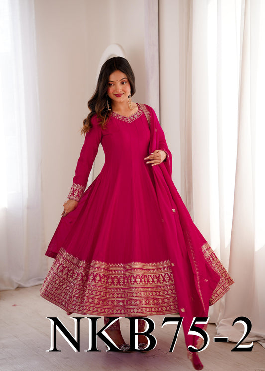 Voli Salwar Pink