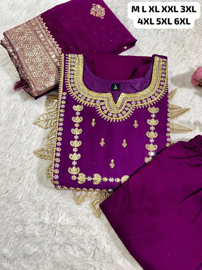 Zoya Kurti Set Purple