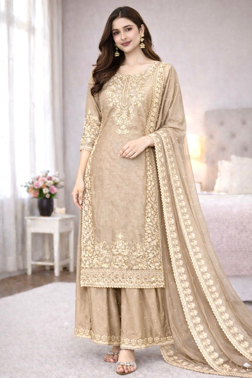 Mahira Sharara Beige