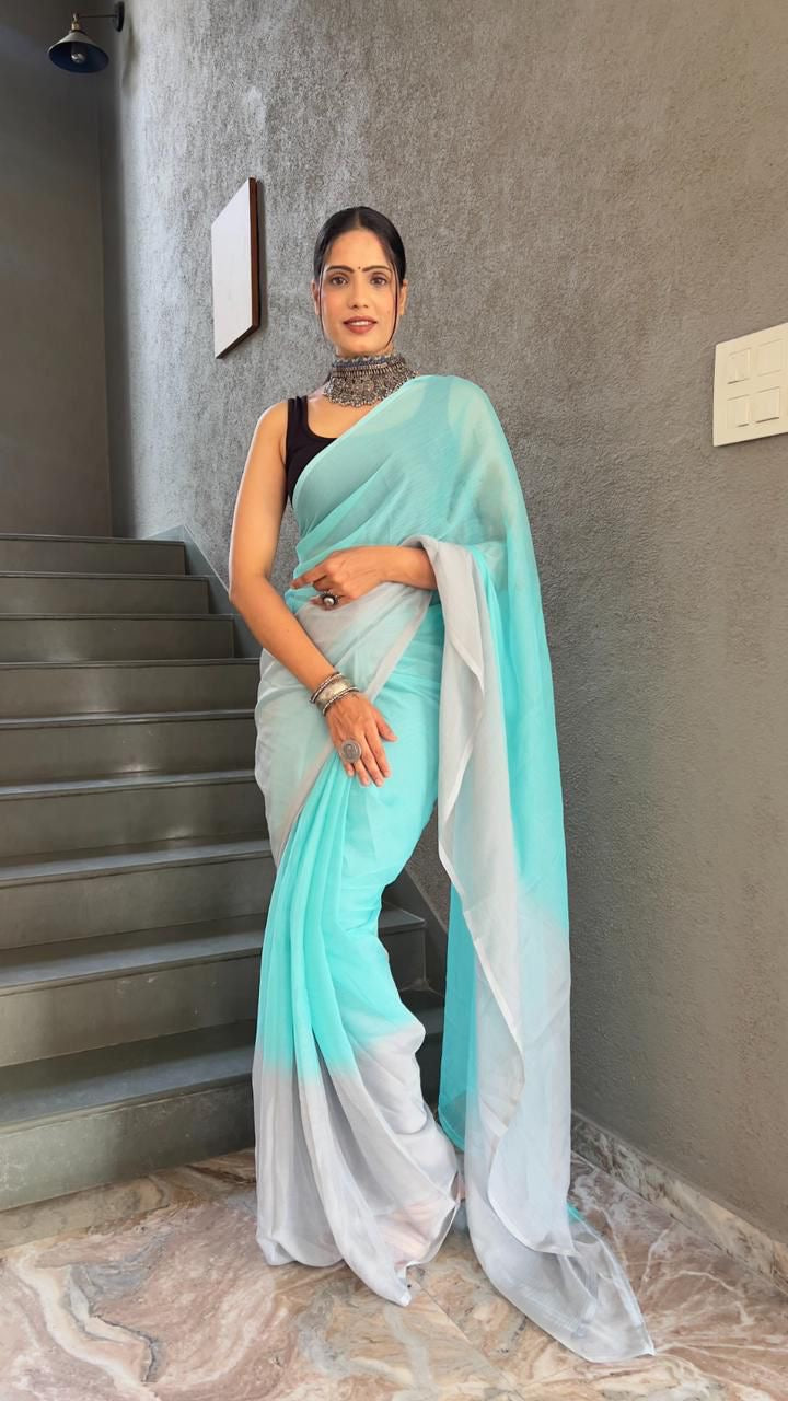 Ready To Wear Saree Blue