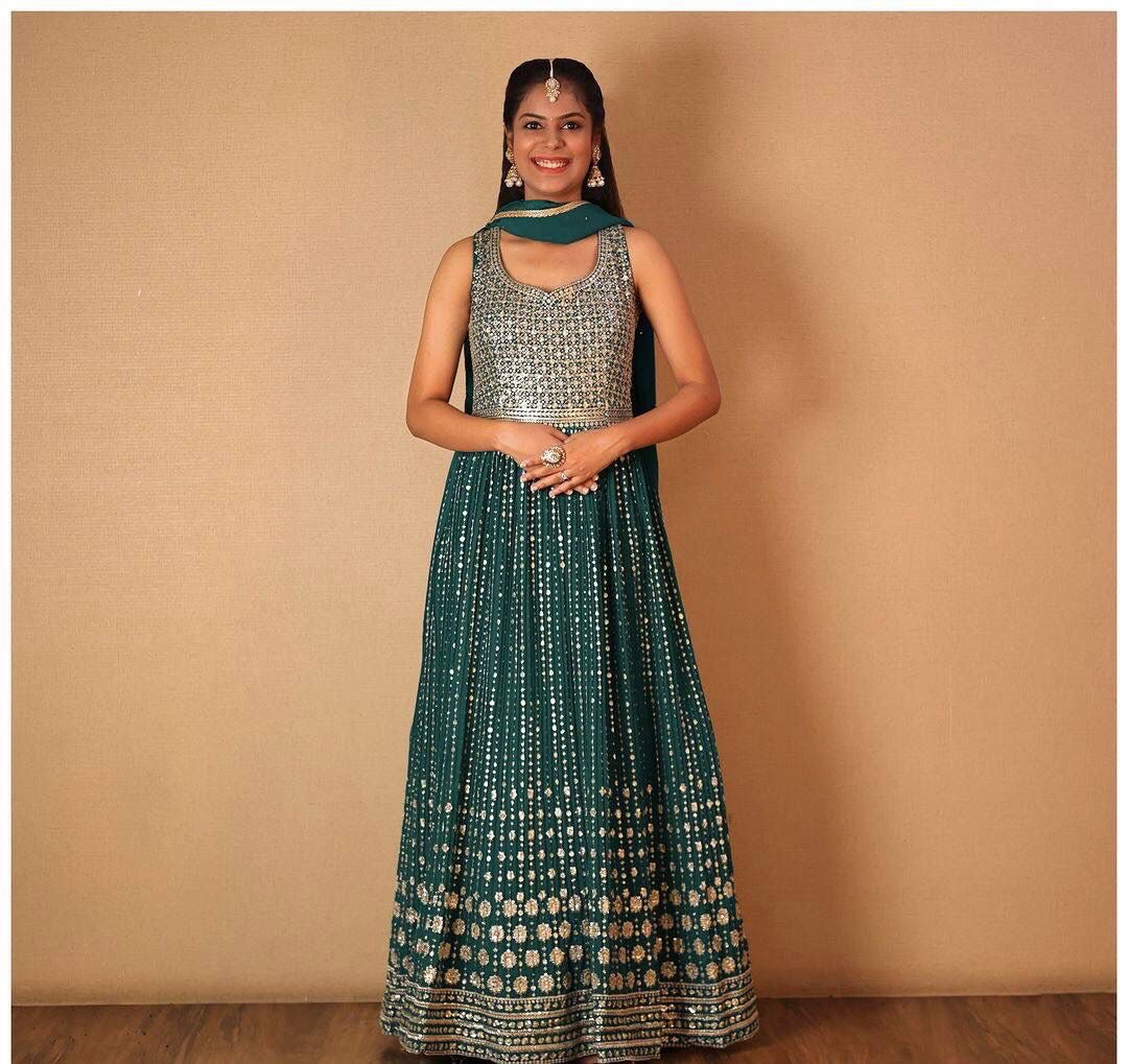 Blue Anarkali