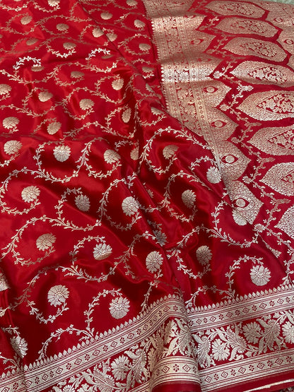 Banarasi Semi Silk Saree Red