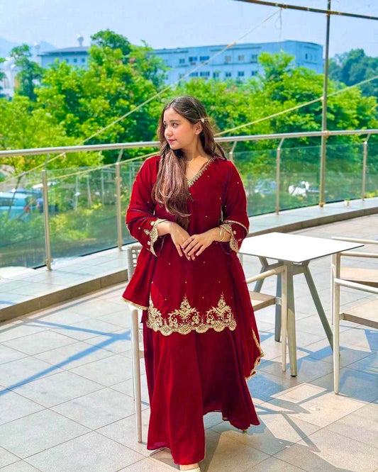 Adaa Sharara Red