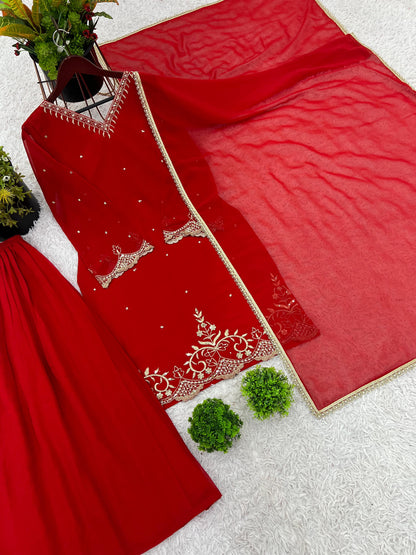 Adaa Sharara Red
