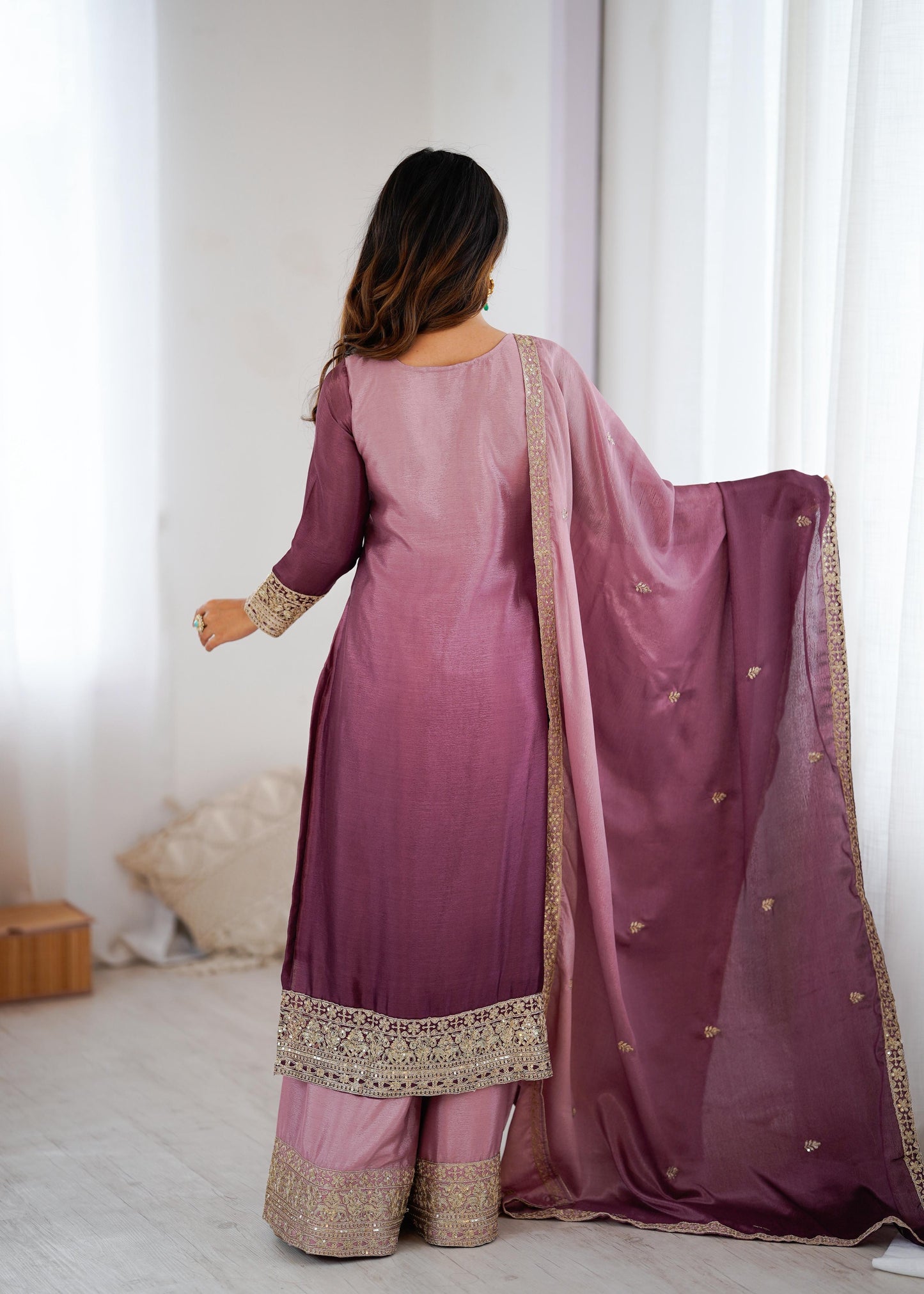 Zeni Sharara Purple