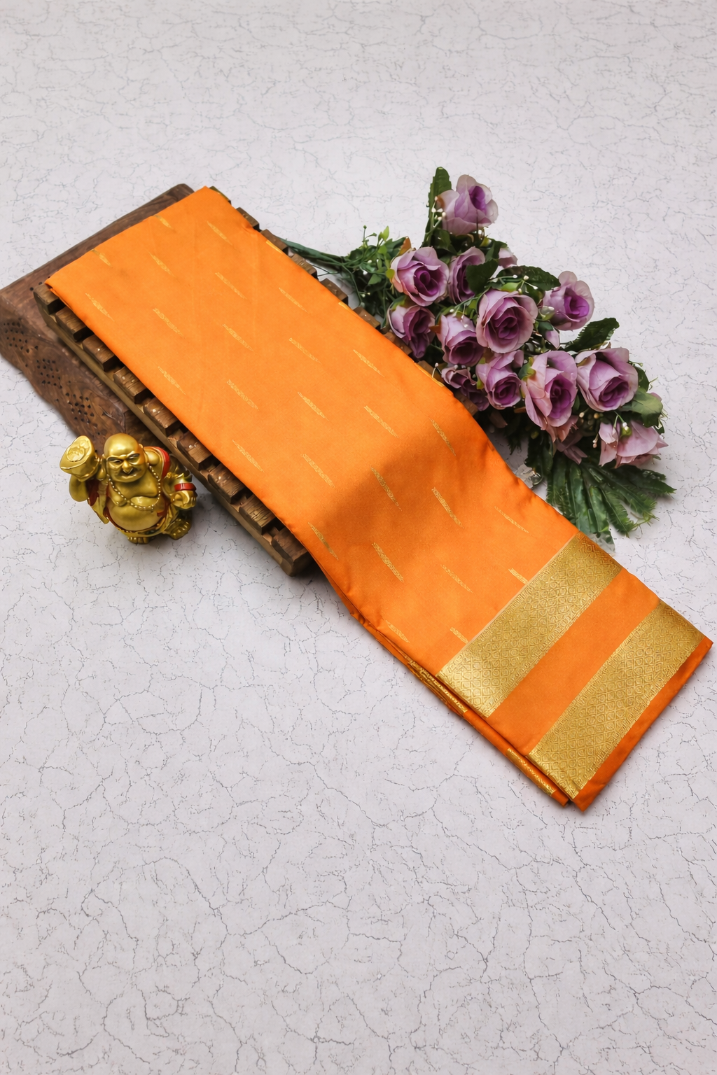 Silk Saree Orange 37
