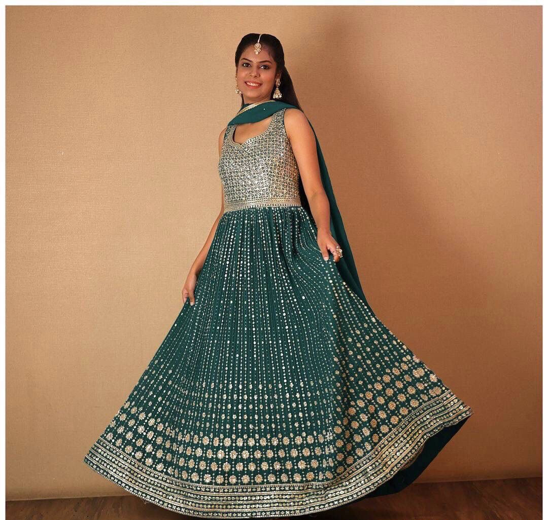 Blue Anarkali