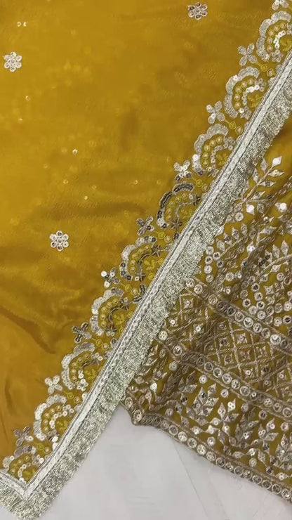 Royal Anarkali Yellow