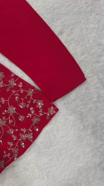 Fiza Anarkali Red