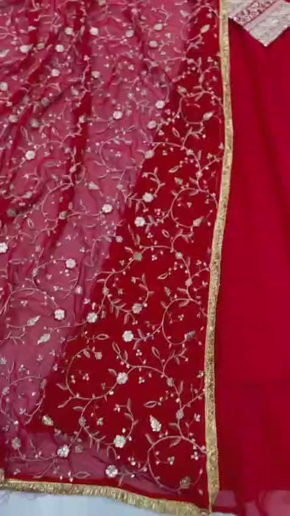 Bindu Anarkali Red
