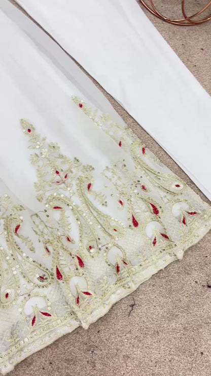 Samira Anarkali White