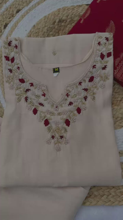 Nila Kurti Set Beige