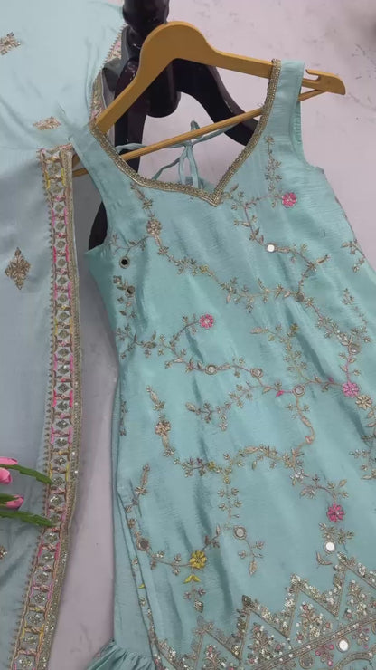 Aziza Sharara/Gharara Blue